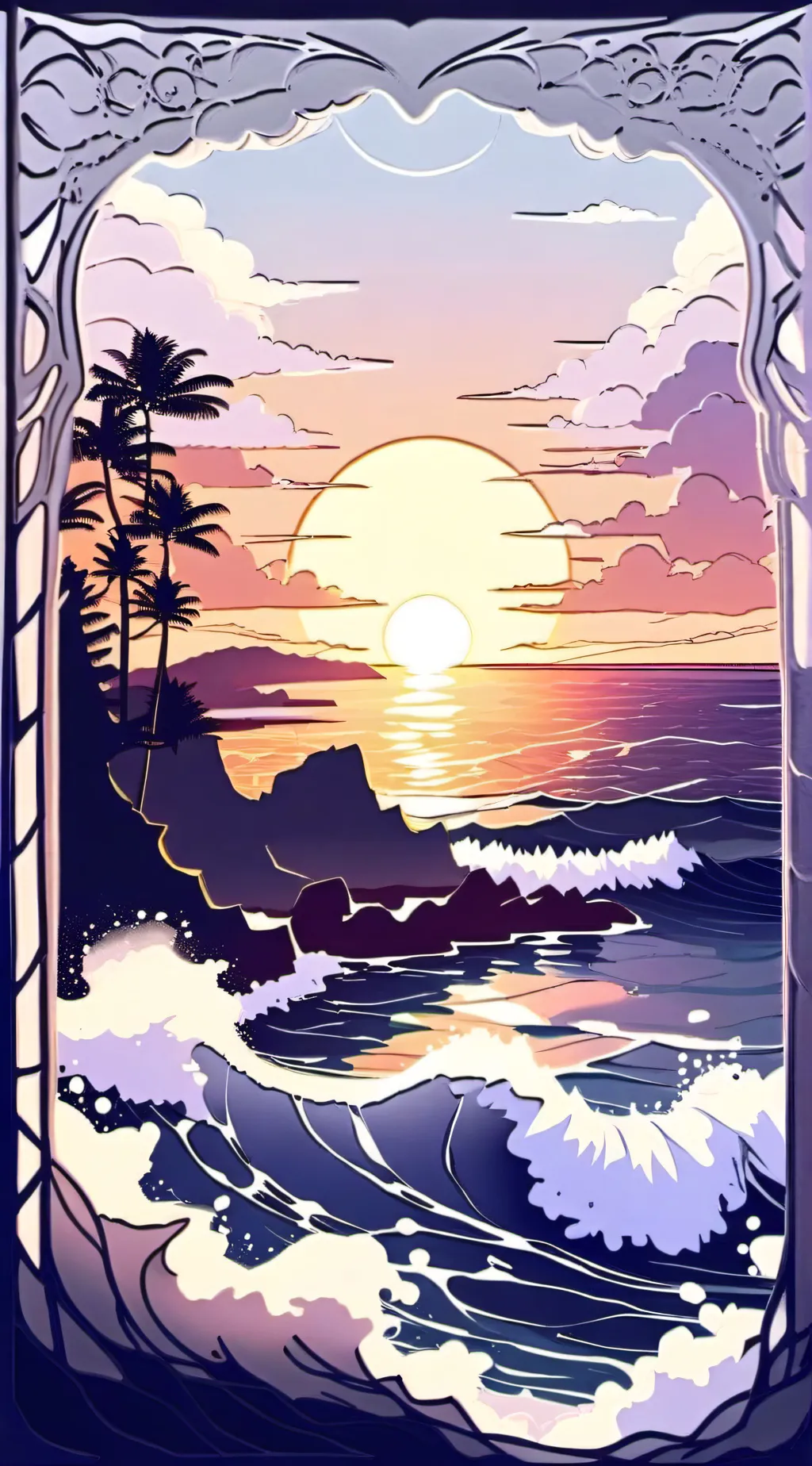 ai character: MHA-Beach background