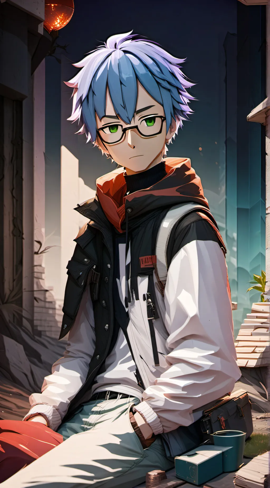 ai character: me but inside out background