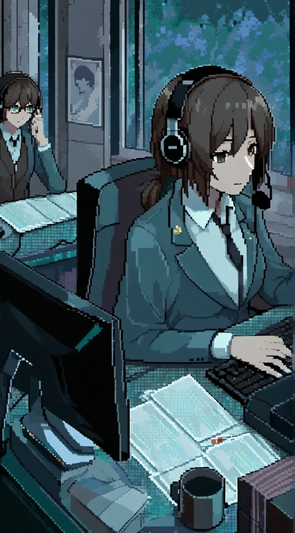 ai character: Emergency line background