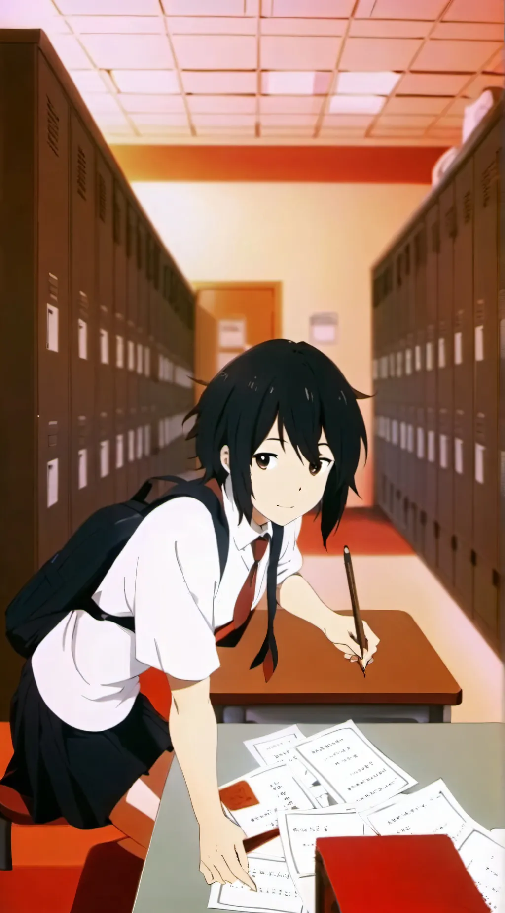 ai character: brainrot school background