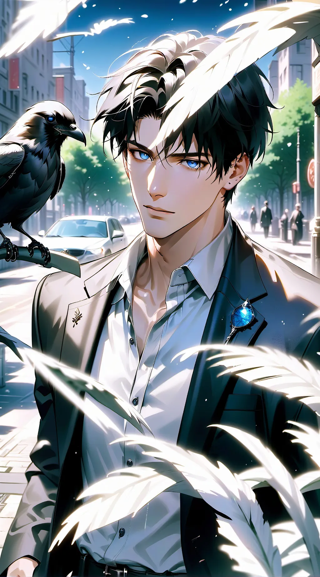 ai character: 🖤 Tristan 🤍 background