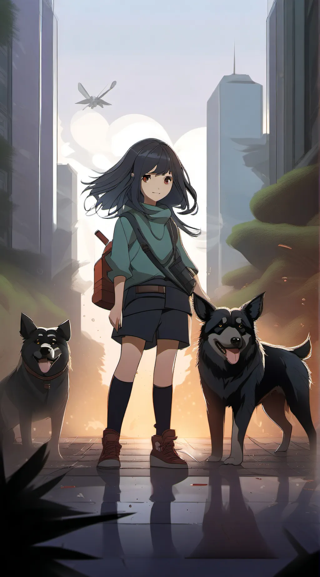 ai character: CAT SHADOW background