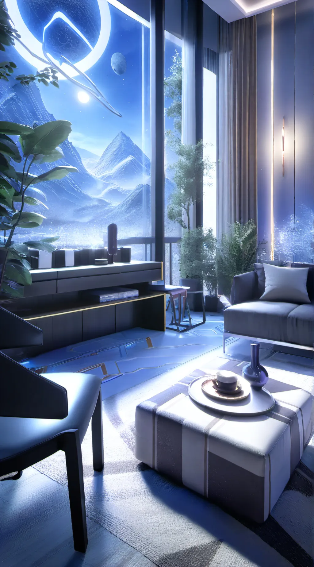 ai character: hh in your house background