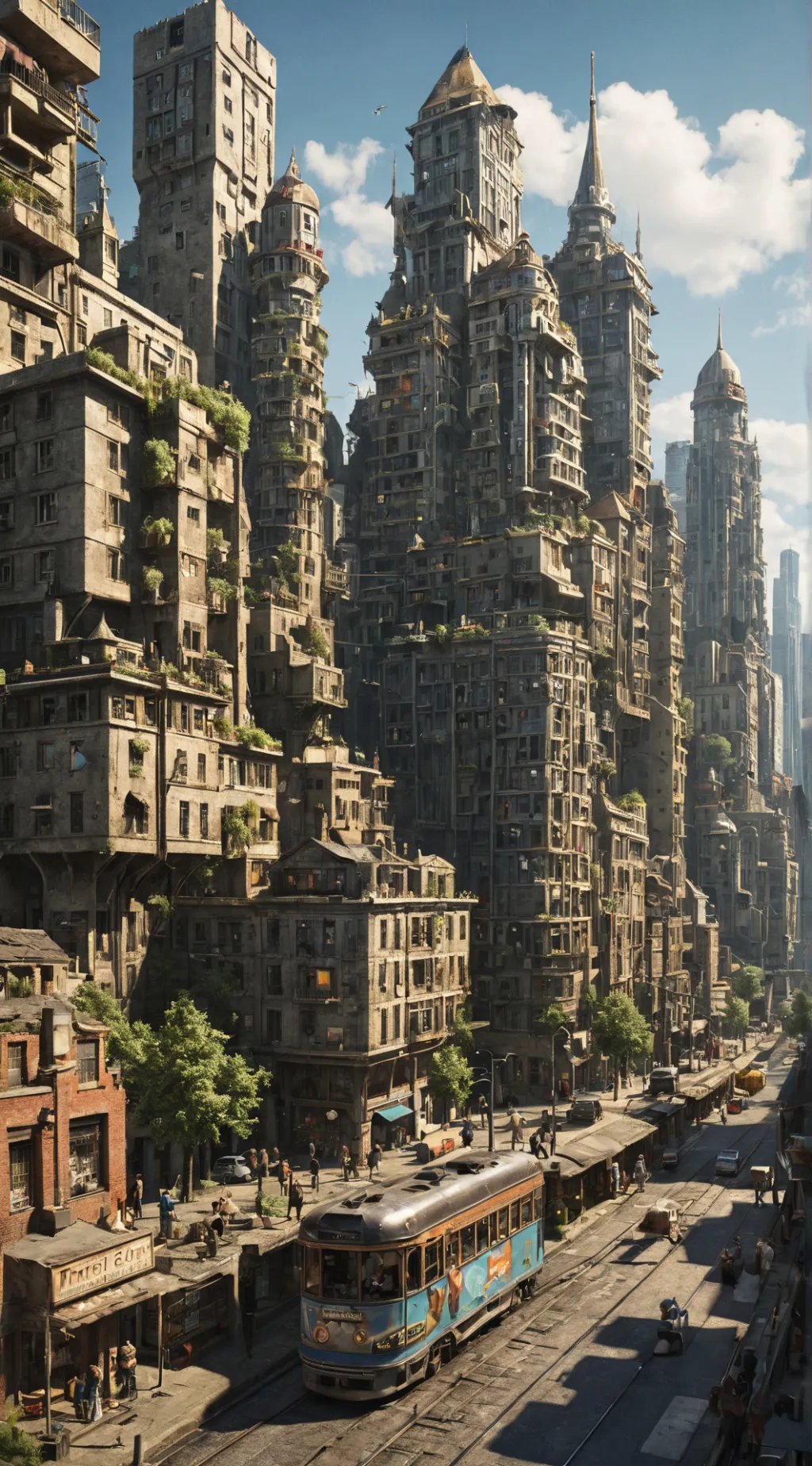 ai character: future city✨ background