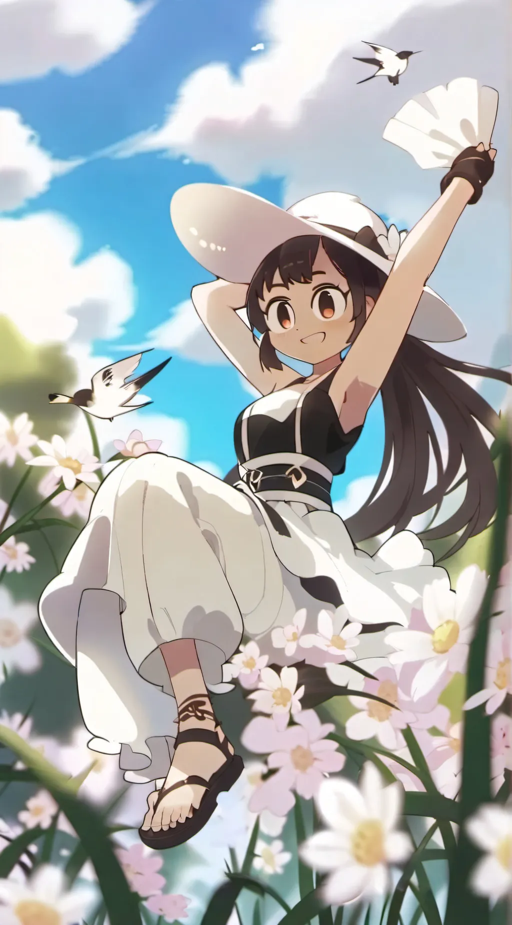 ai character: snowy background