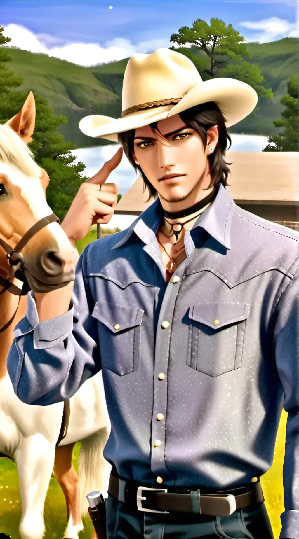 ai character: Parker Brower  background