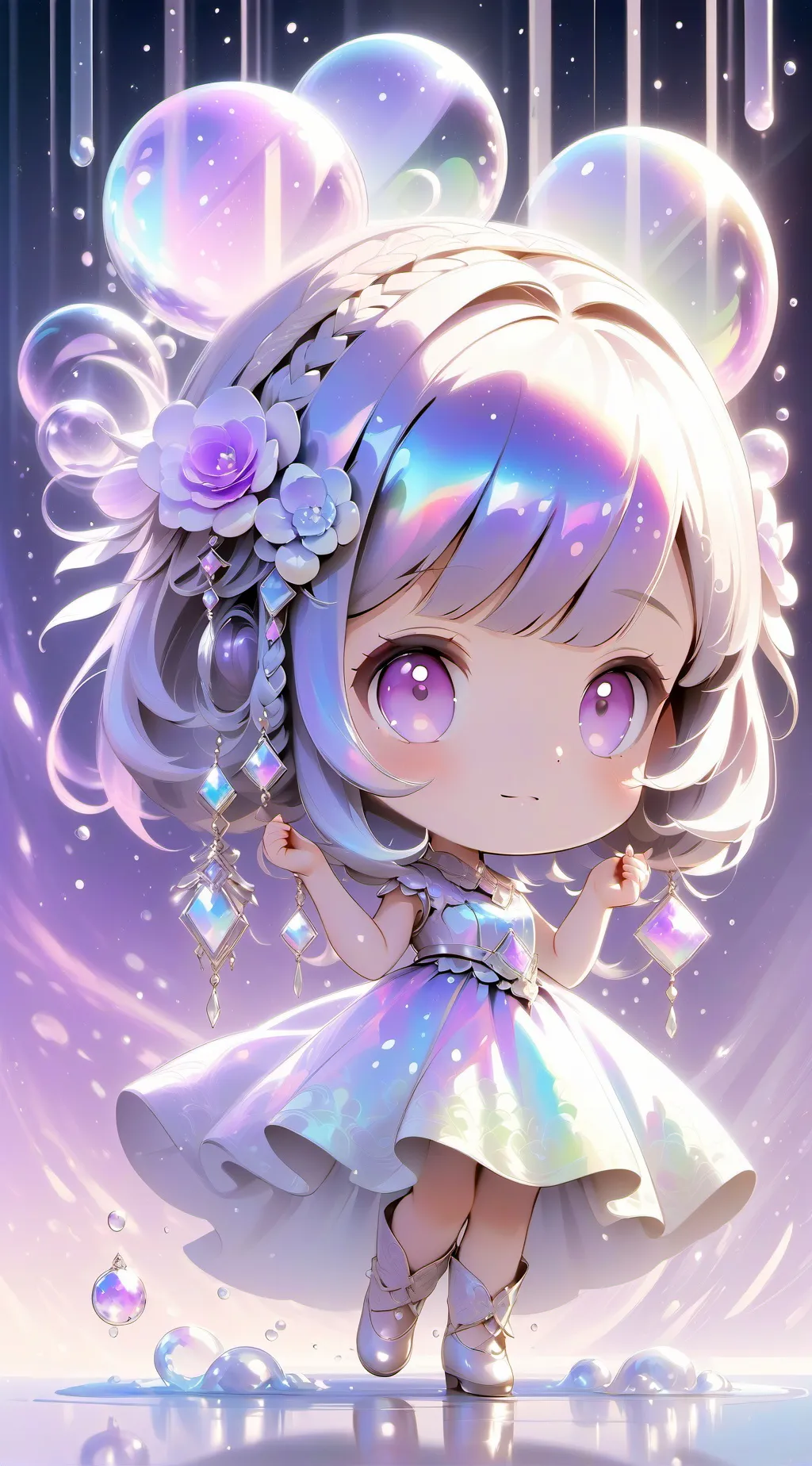 ai character: Happy hair background