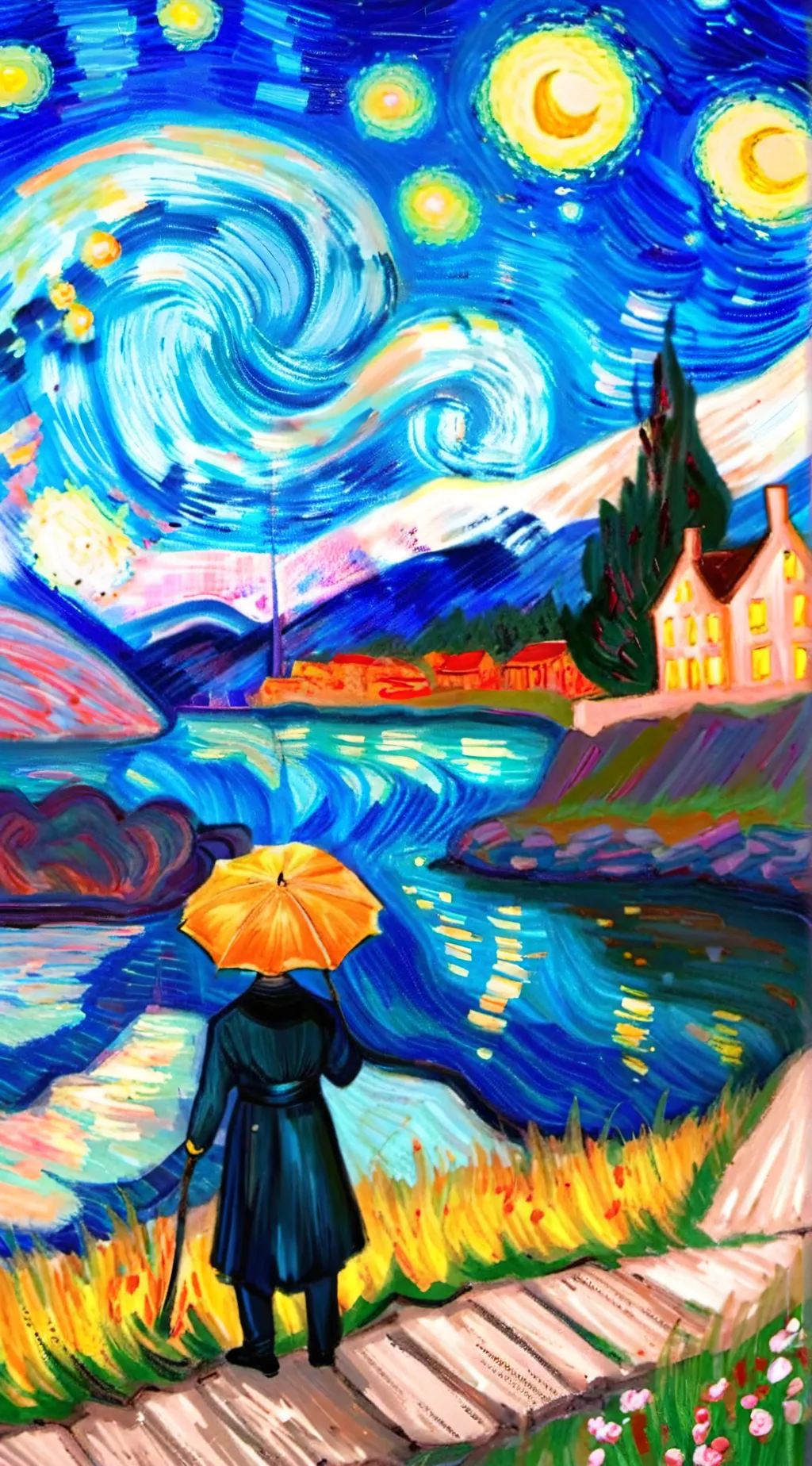 ai character: 🌑 background