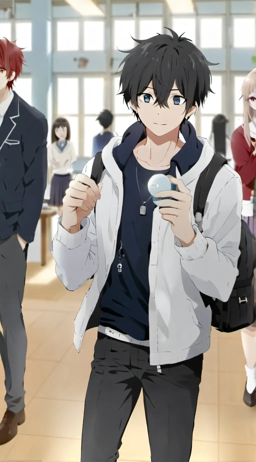 ai character: jjk,mha road trip background