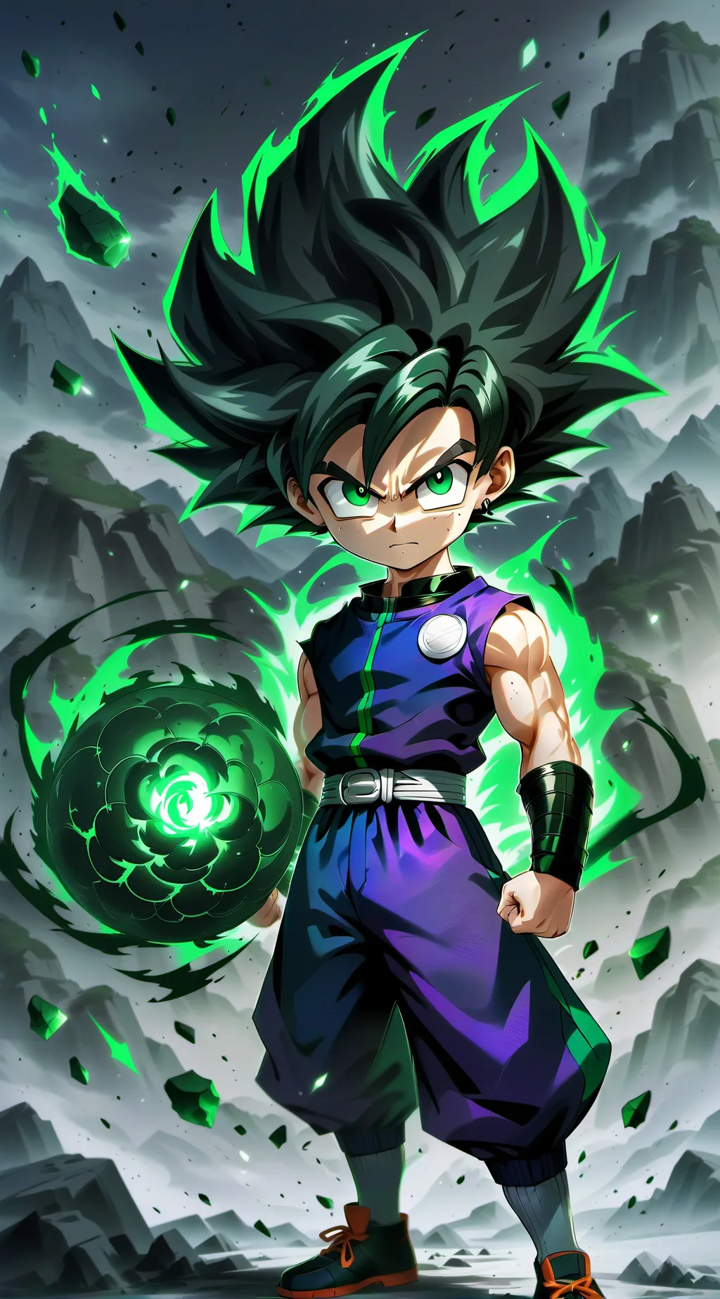 ai character: mha * Dragonballz background