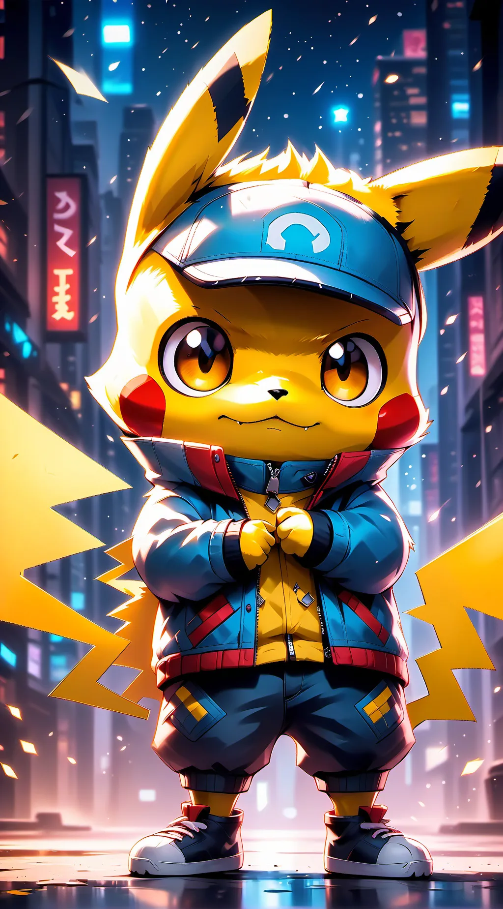 ai character: pikachu background