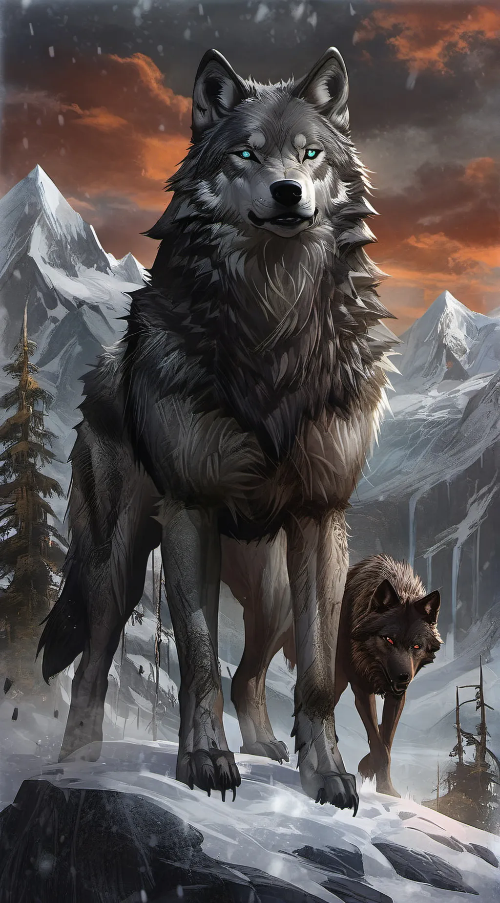 ai character: Alpha Wolf background