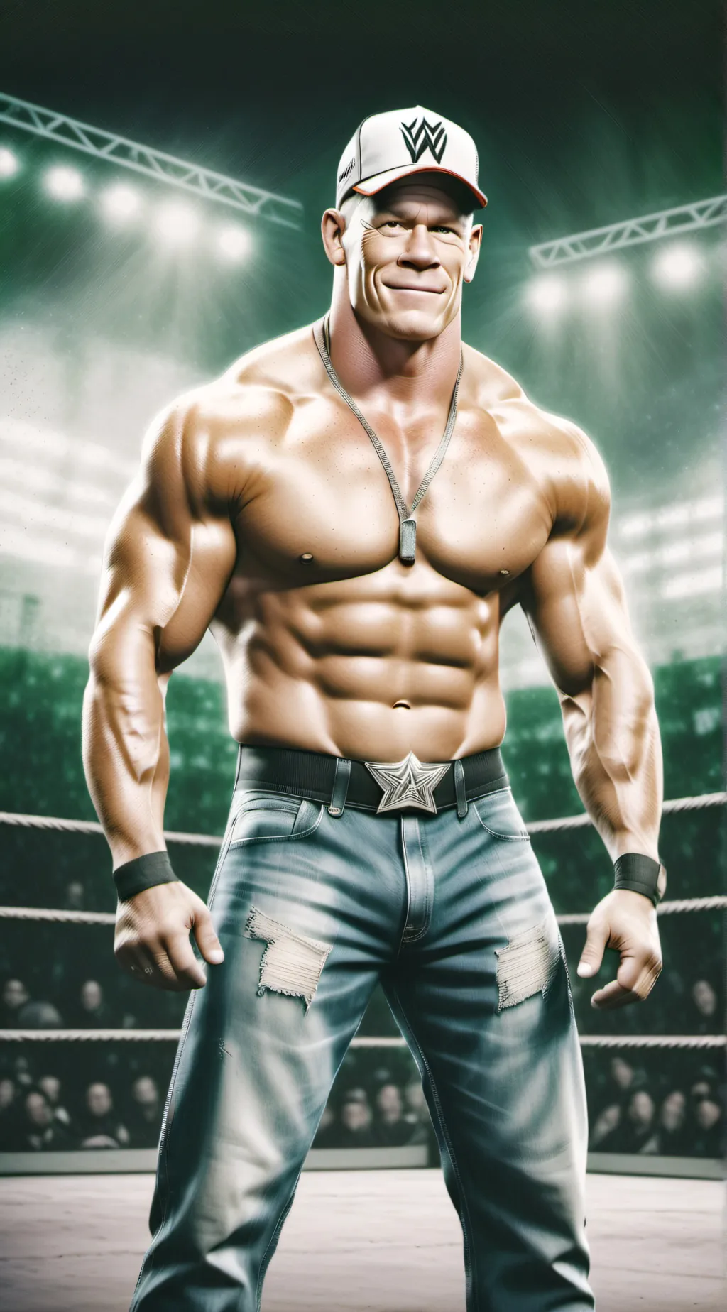 ai character: John Cena  background