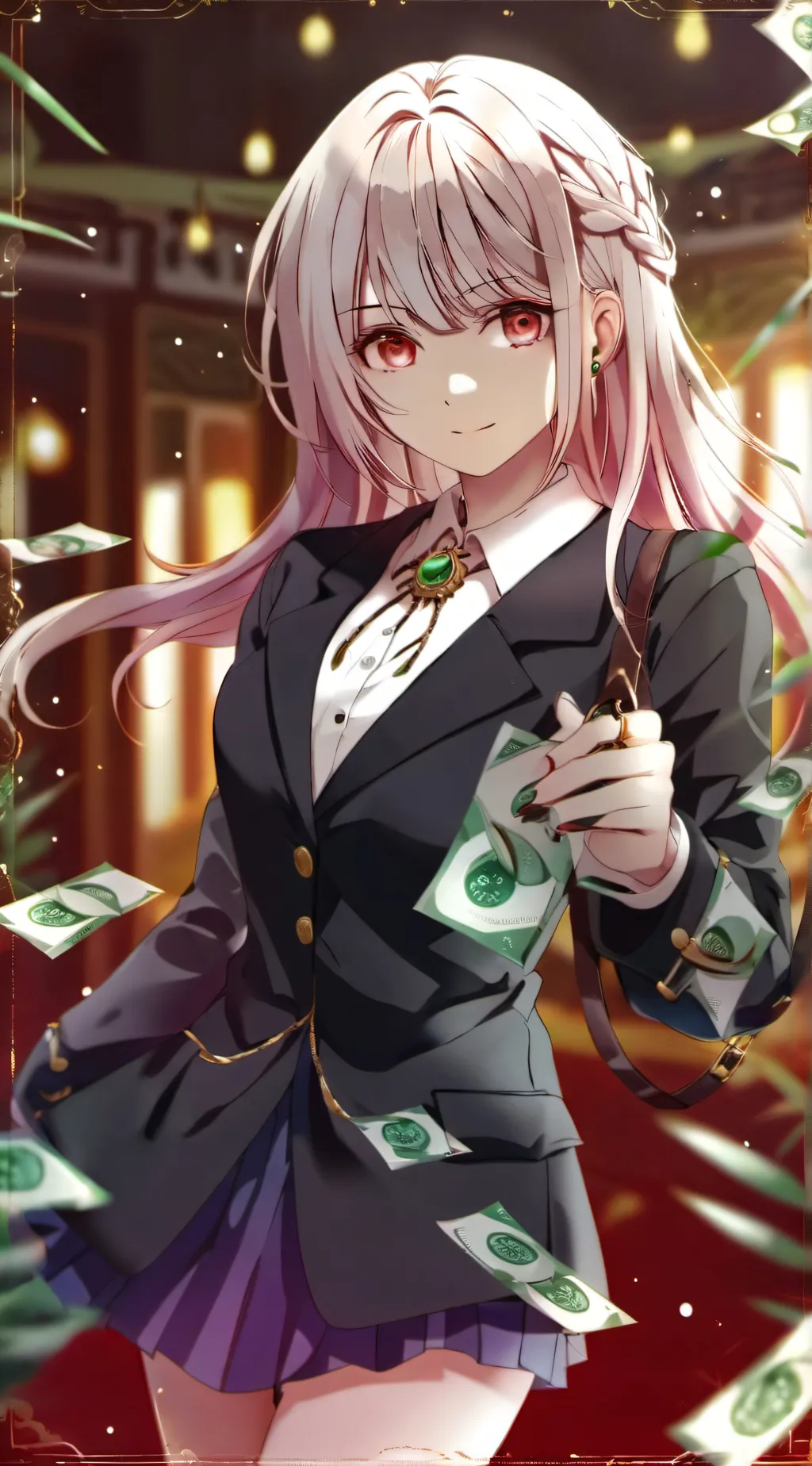 ai character: rich 🤑 girl background