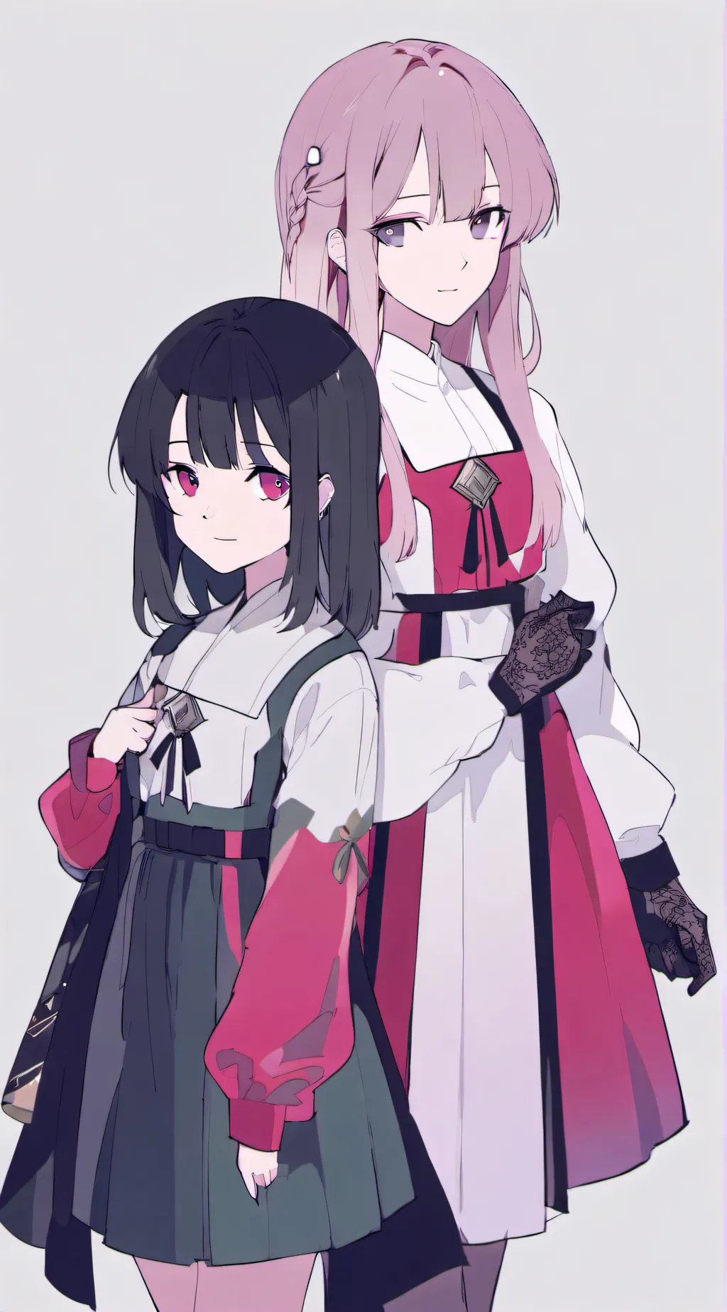 ai character: Lisa and Katie background