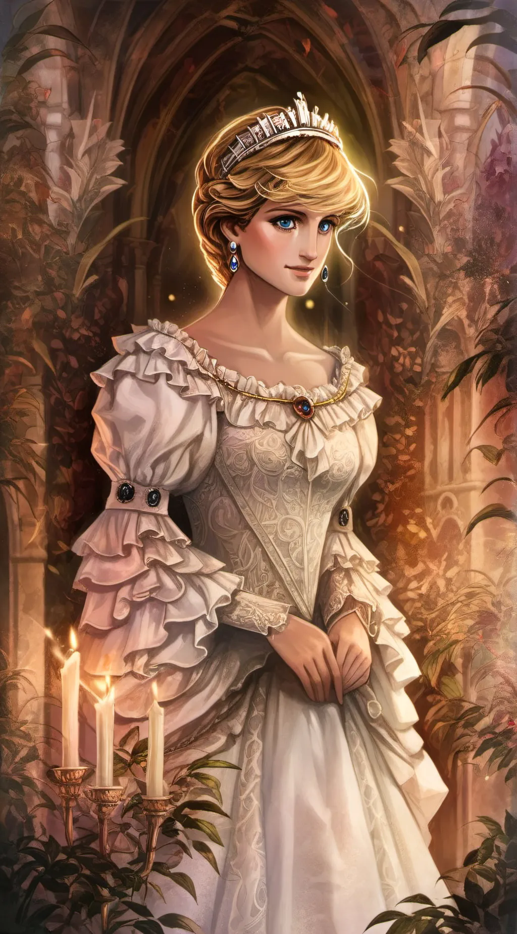 ai character: Princess diana  background