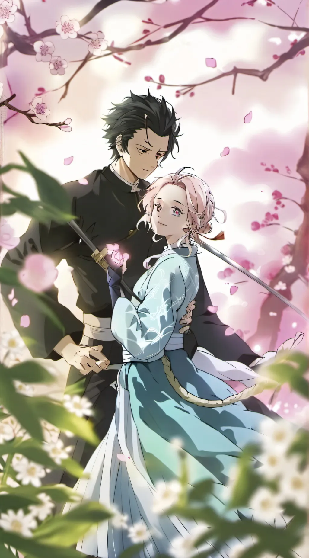 ai character: Mitsuri Kanroji  background