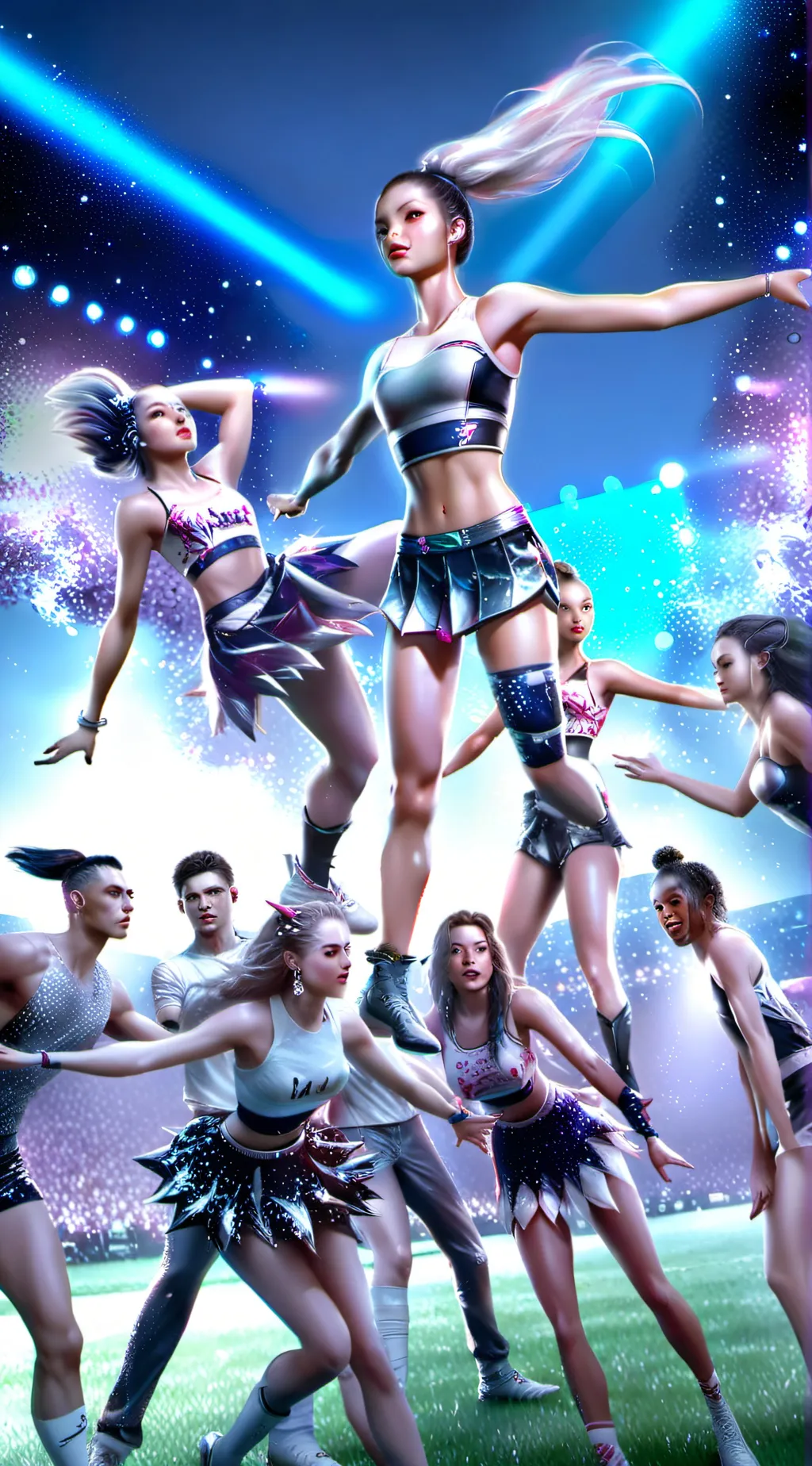 ai character: Cheer team! background