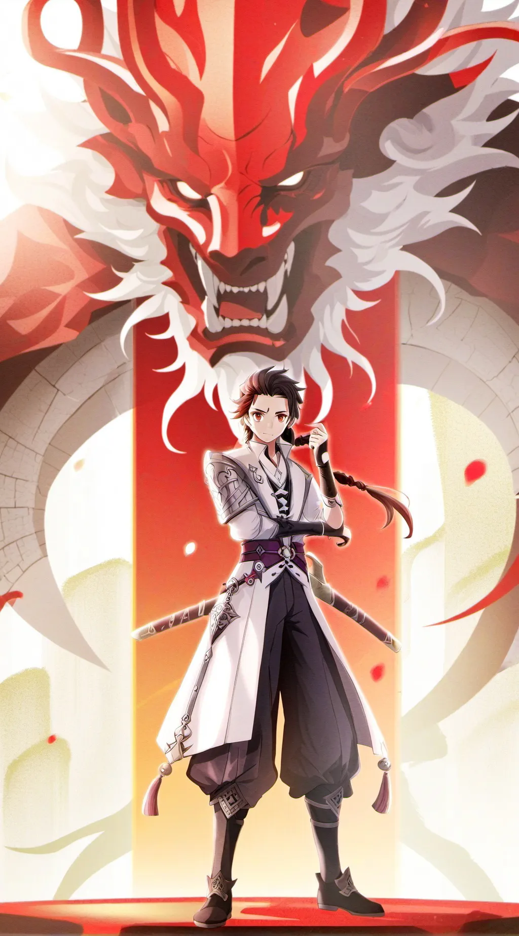 ai character: Tanjiro and nezuko background