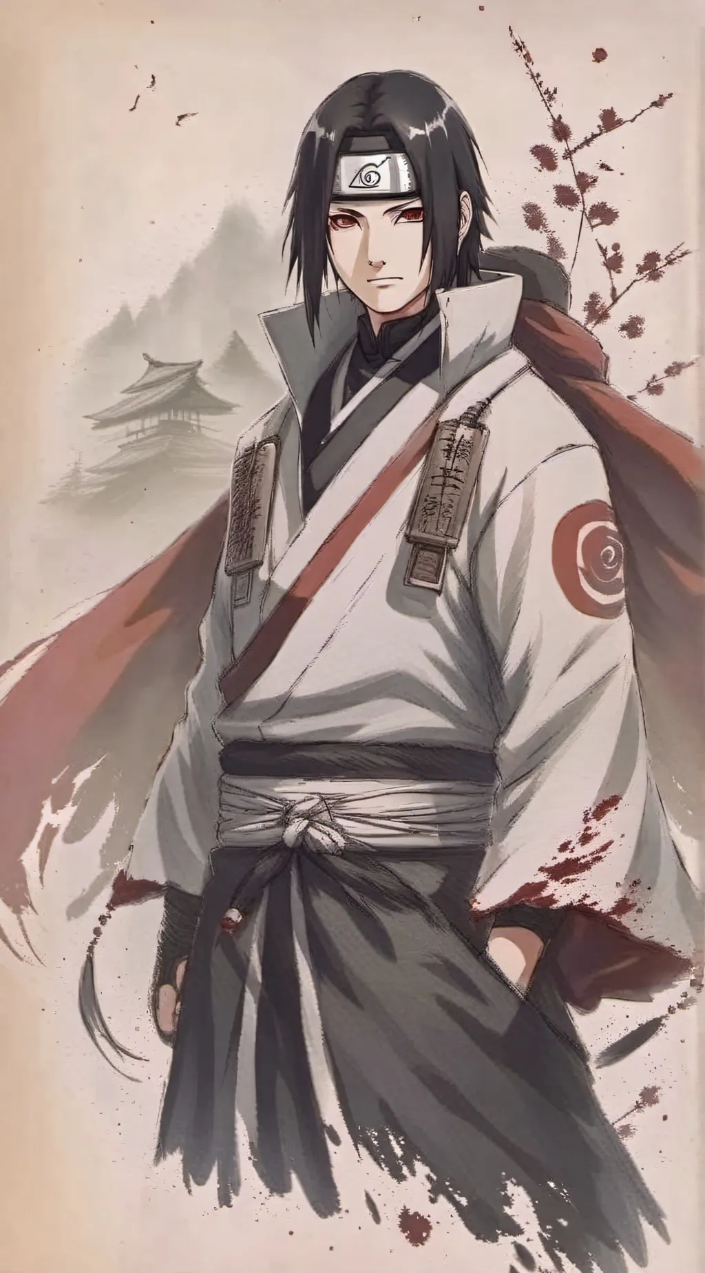 ai character: Itachi Uchiha background