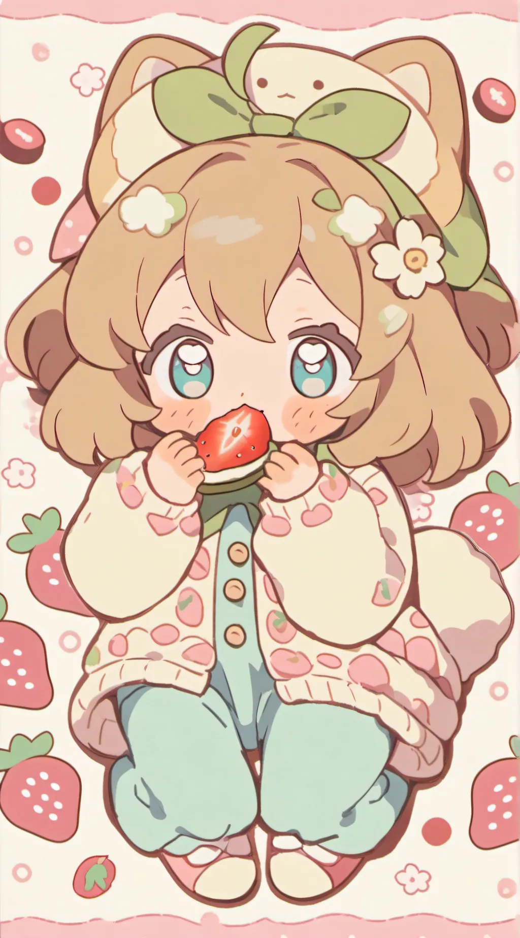 ai character: *+*Strawberry!*+* background