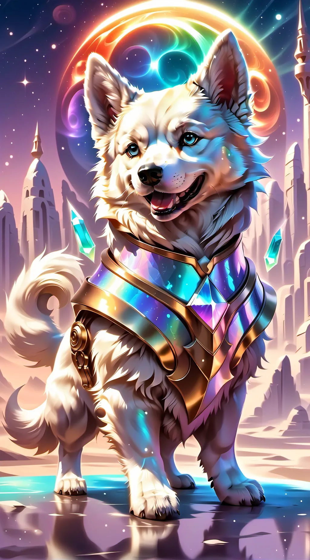 ai character: Smiling critters  background