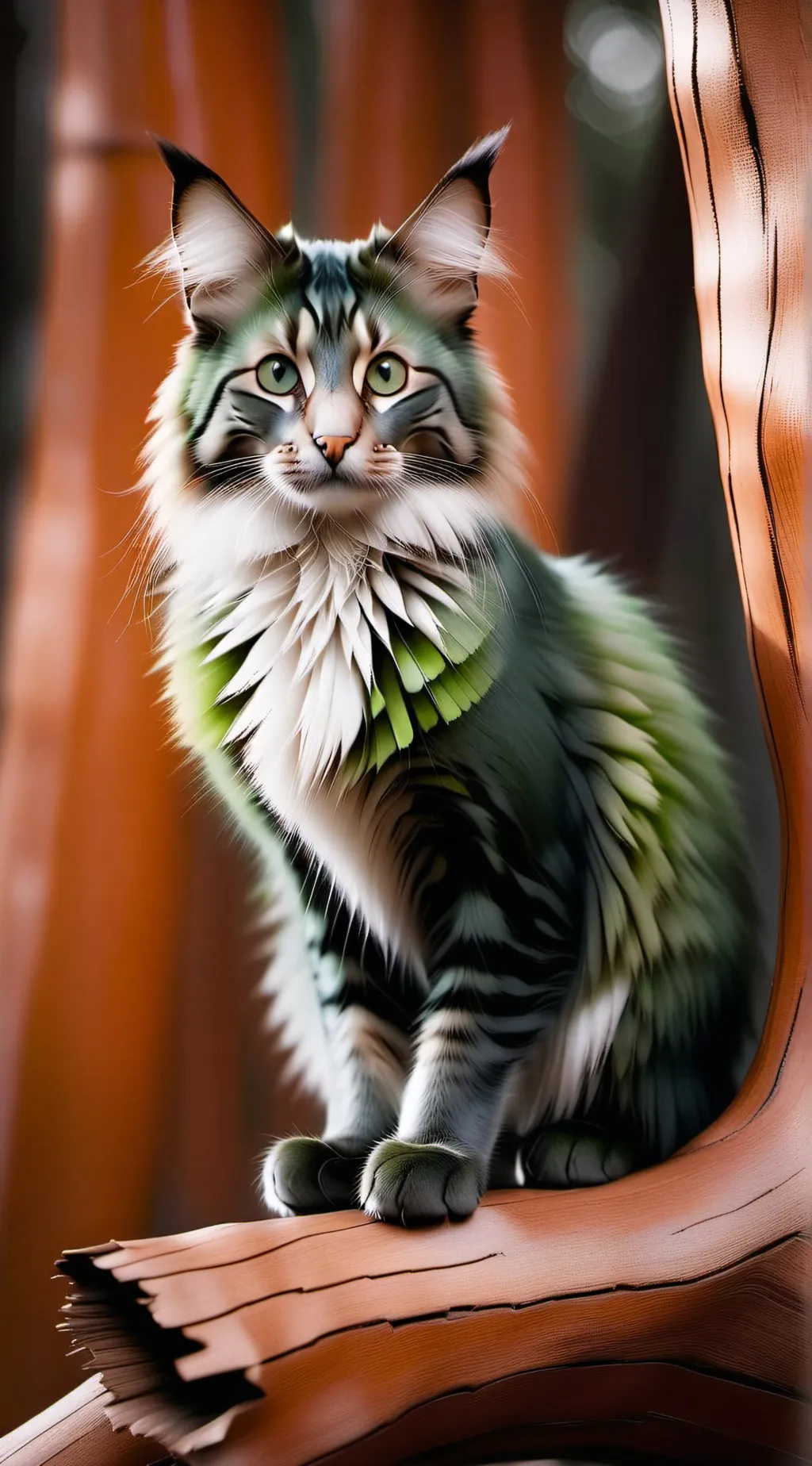 ai character: Olive the uwu cat background