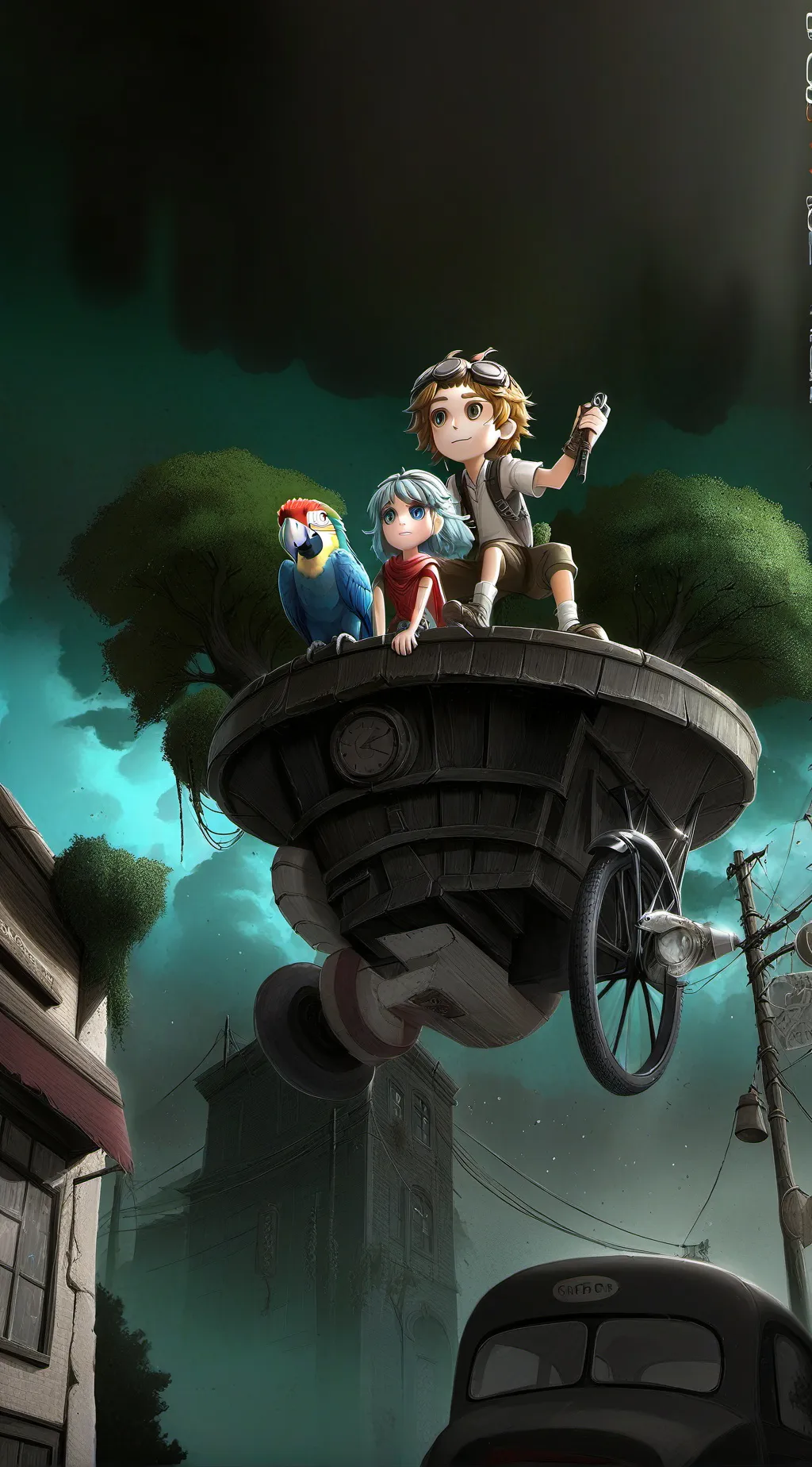 ai character: MORE Gravity falls background