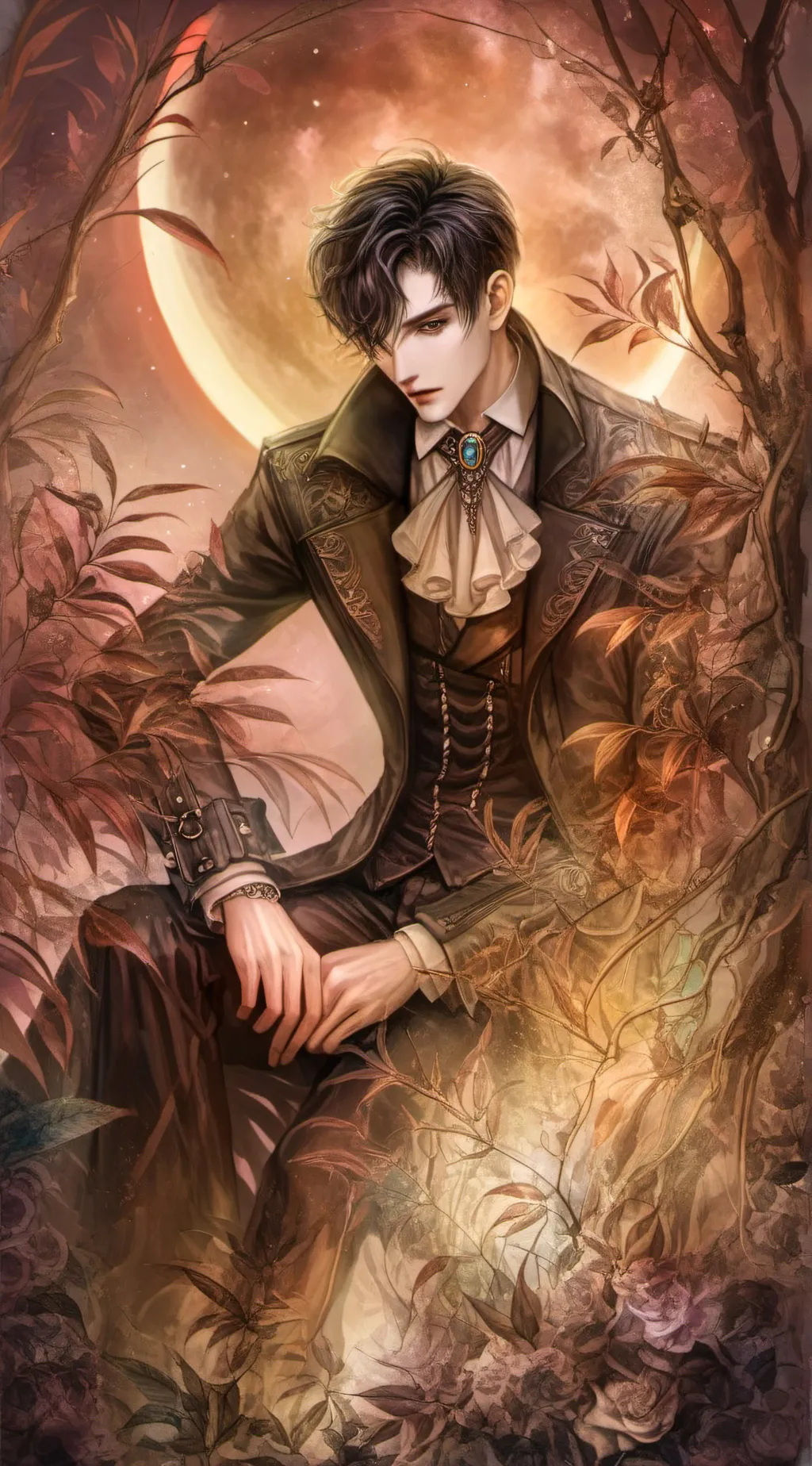 ai character: moon background