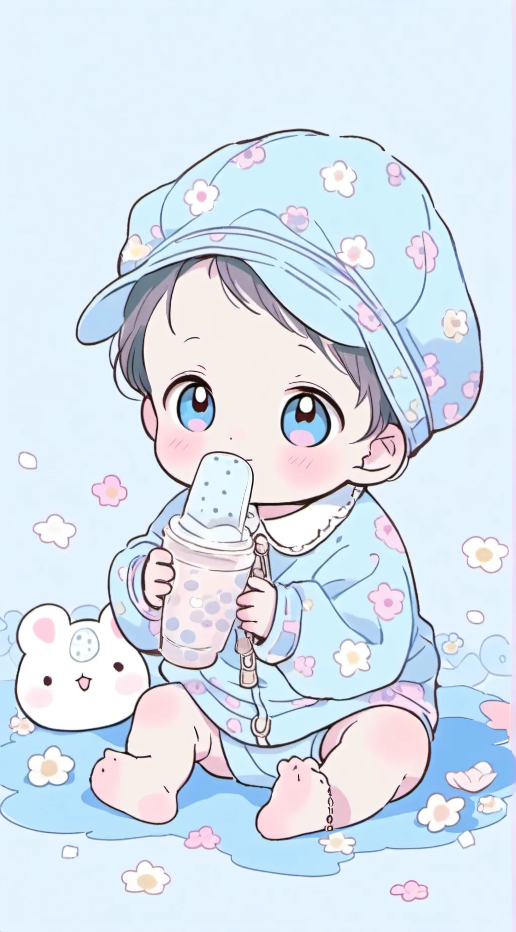 ai character: Baby Focus￼🌼 background