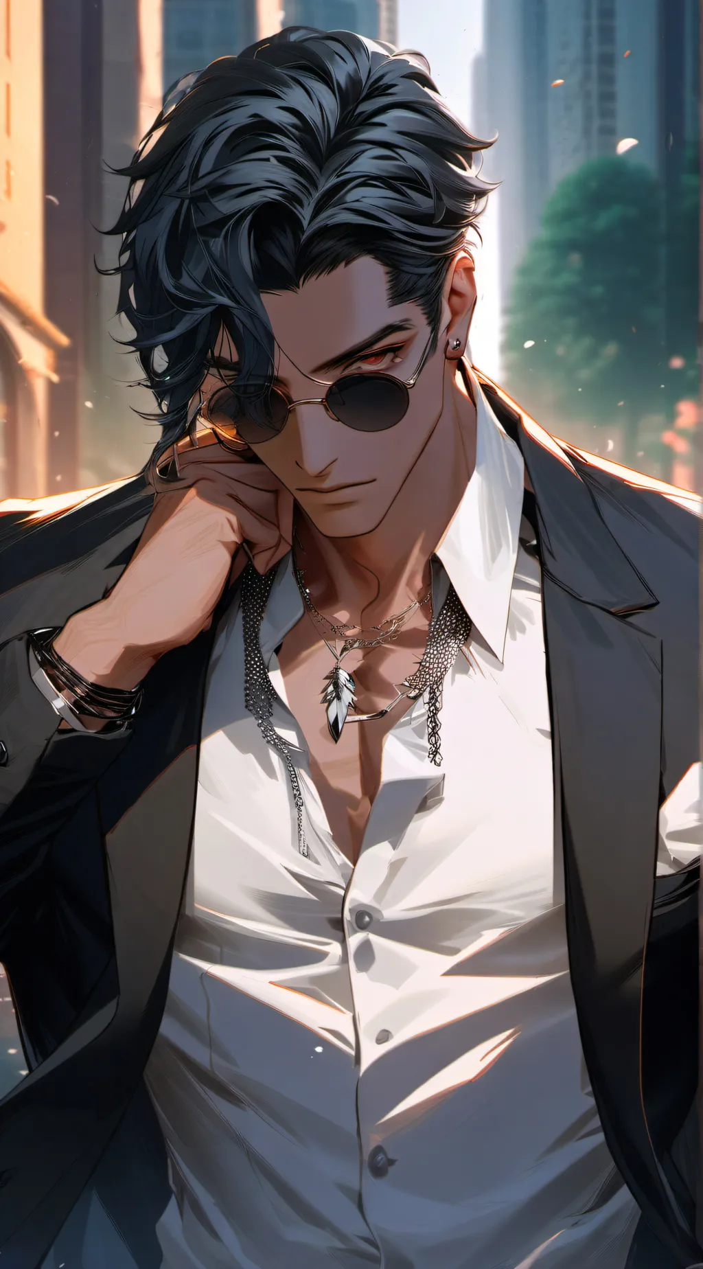 ai character: Ash  background