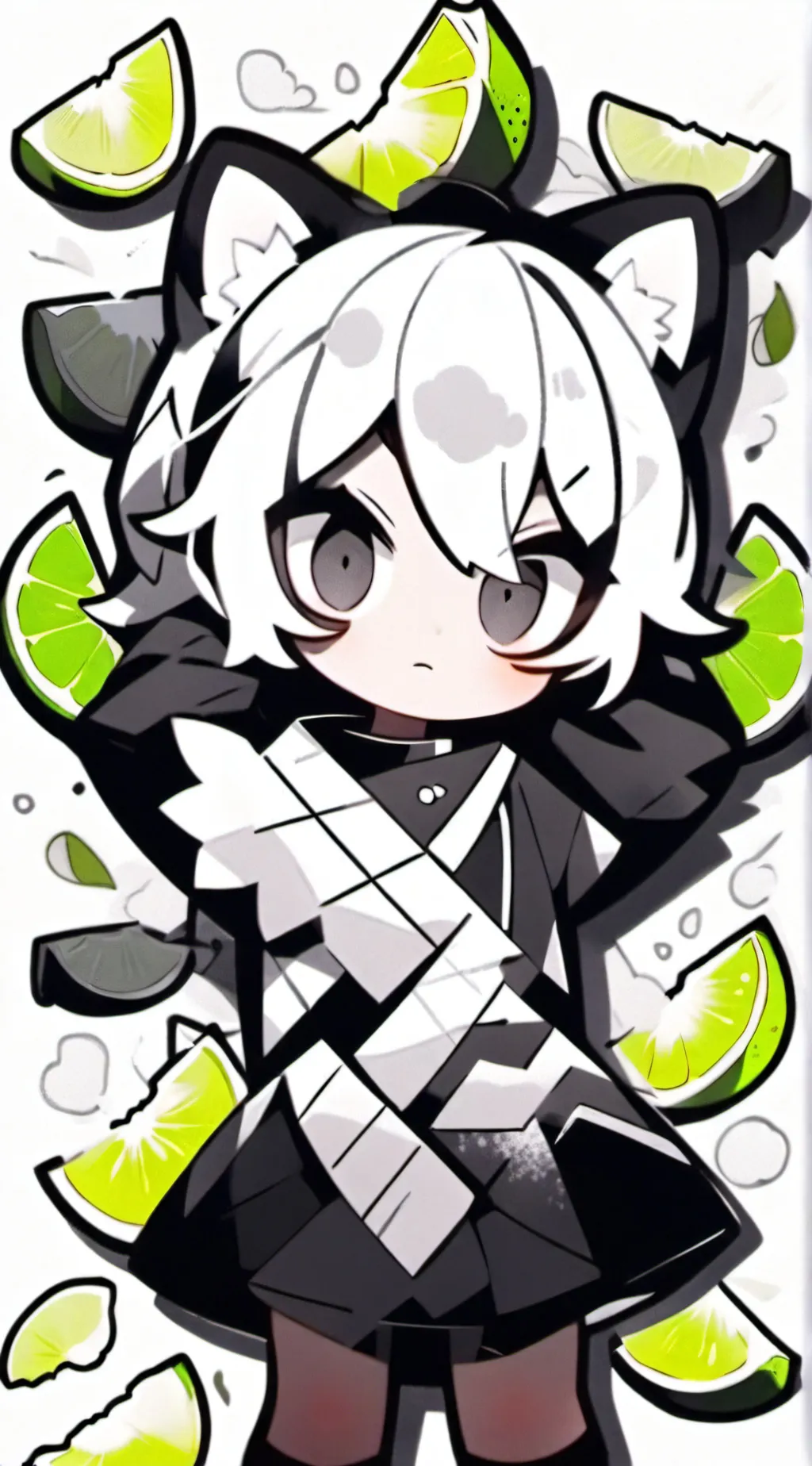 ai character: lime background