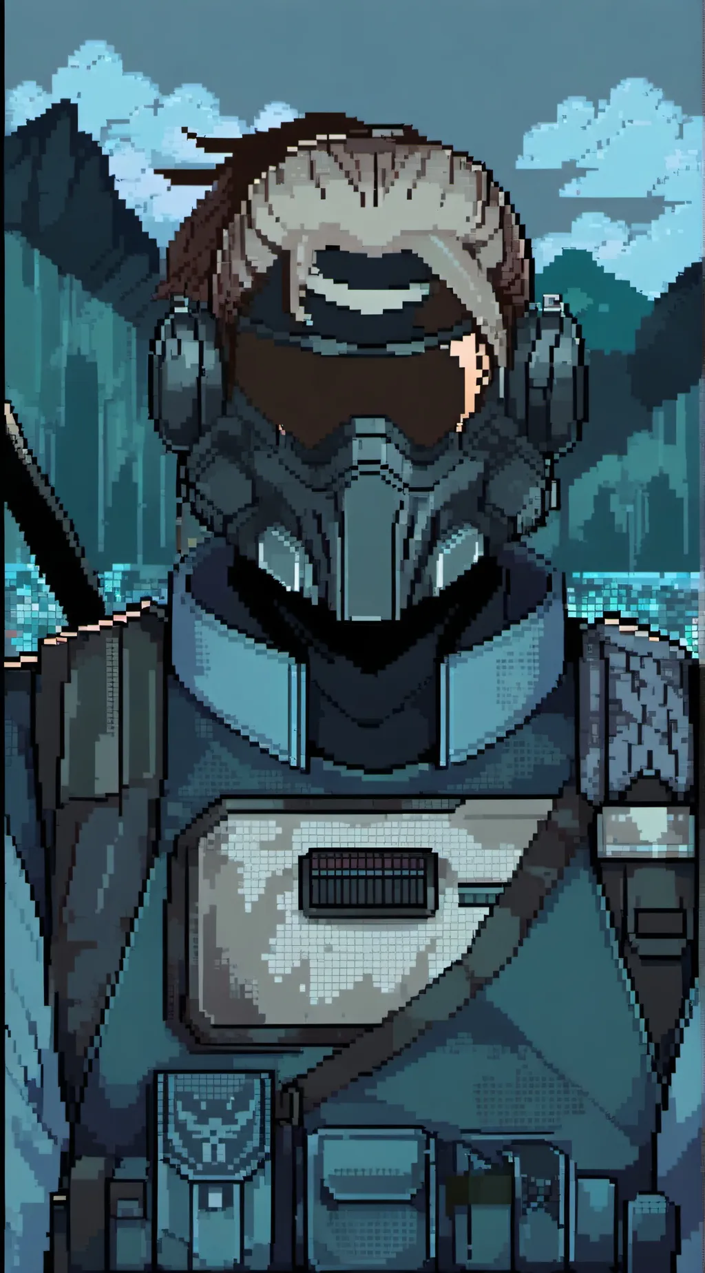 ai character: Private Dark background