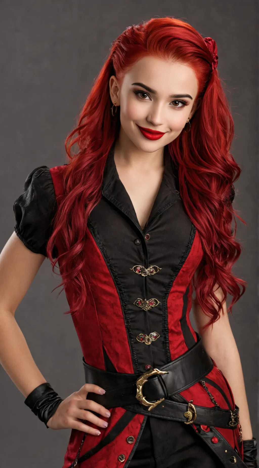 ai character: red  background