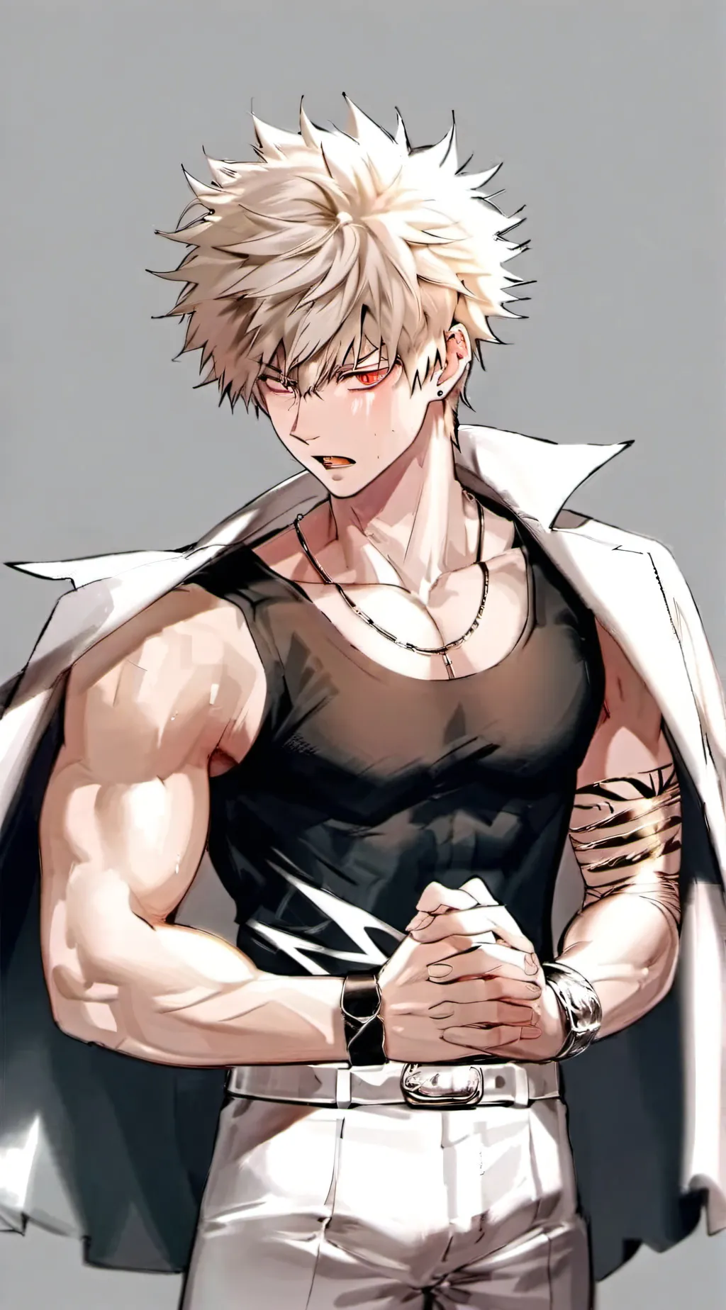 ai character: Katsuki texting background