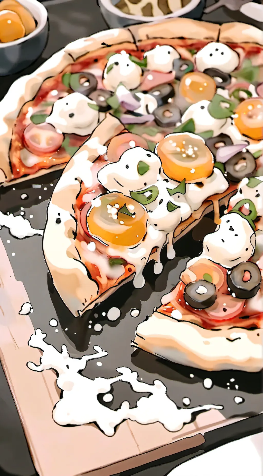 ai character: Food! background