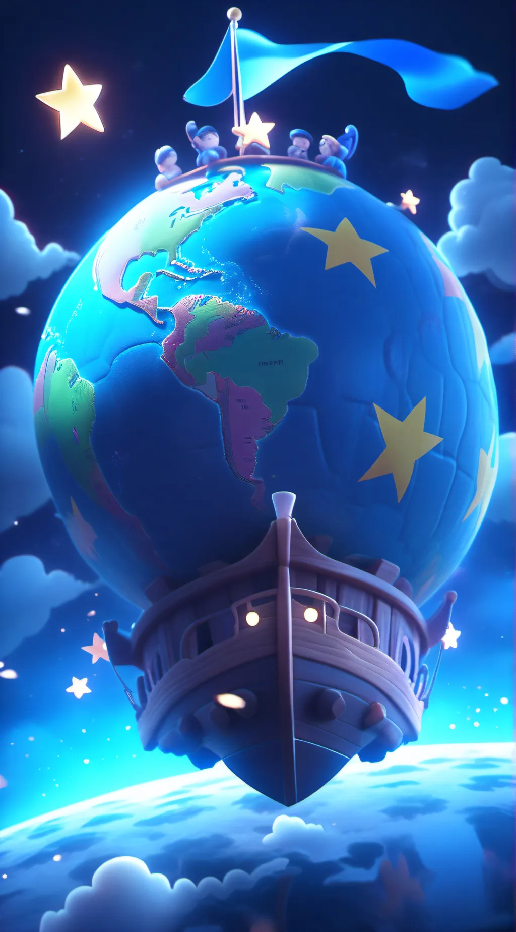 ai character: country balls background