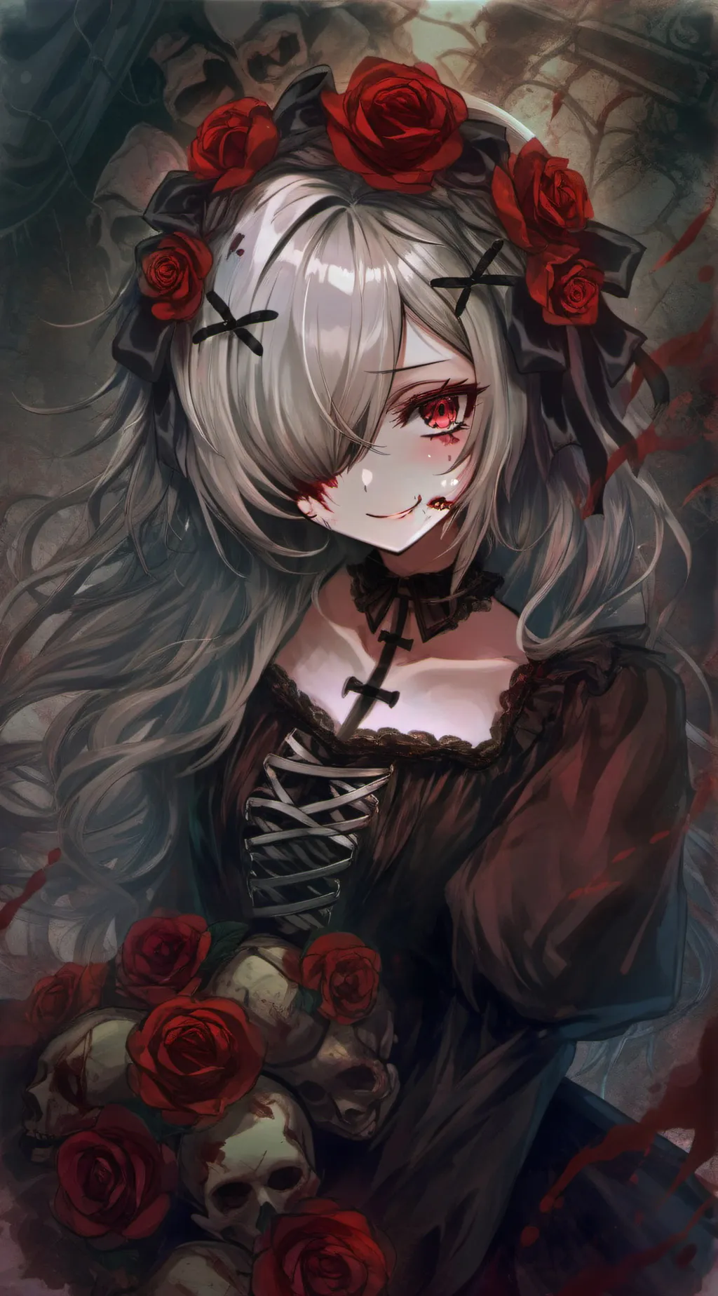 ai character: Zombie girl background