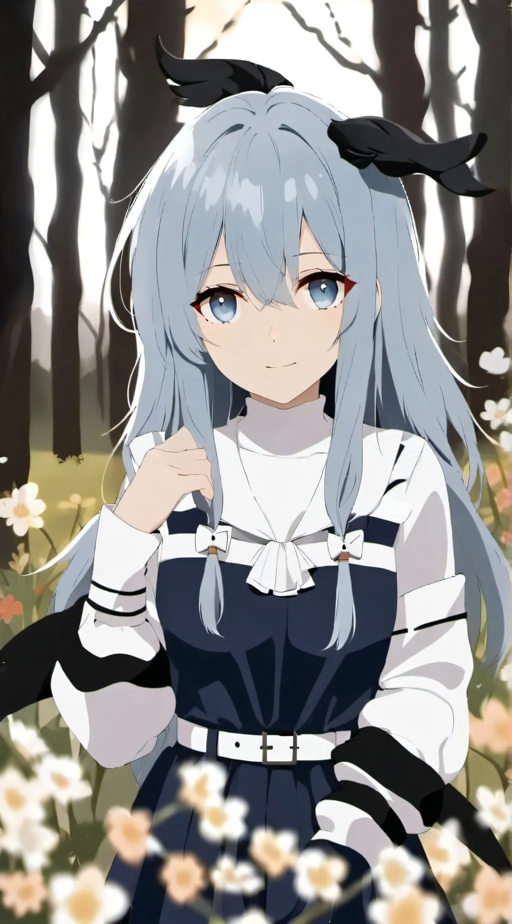 ai character: Violet background