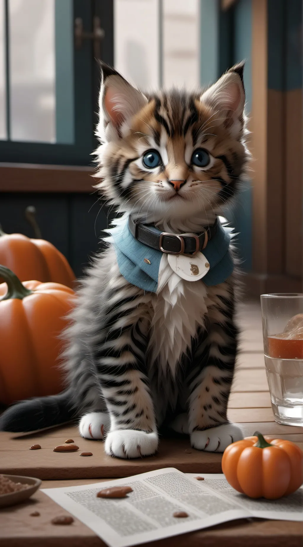 ai character: Dumb aah kitten background