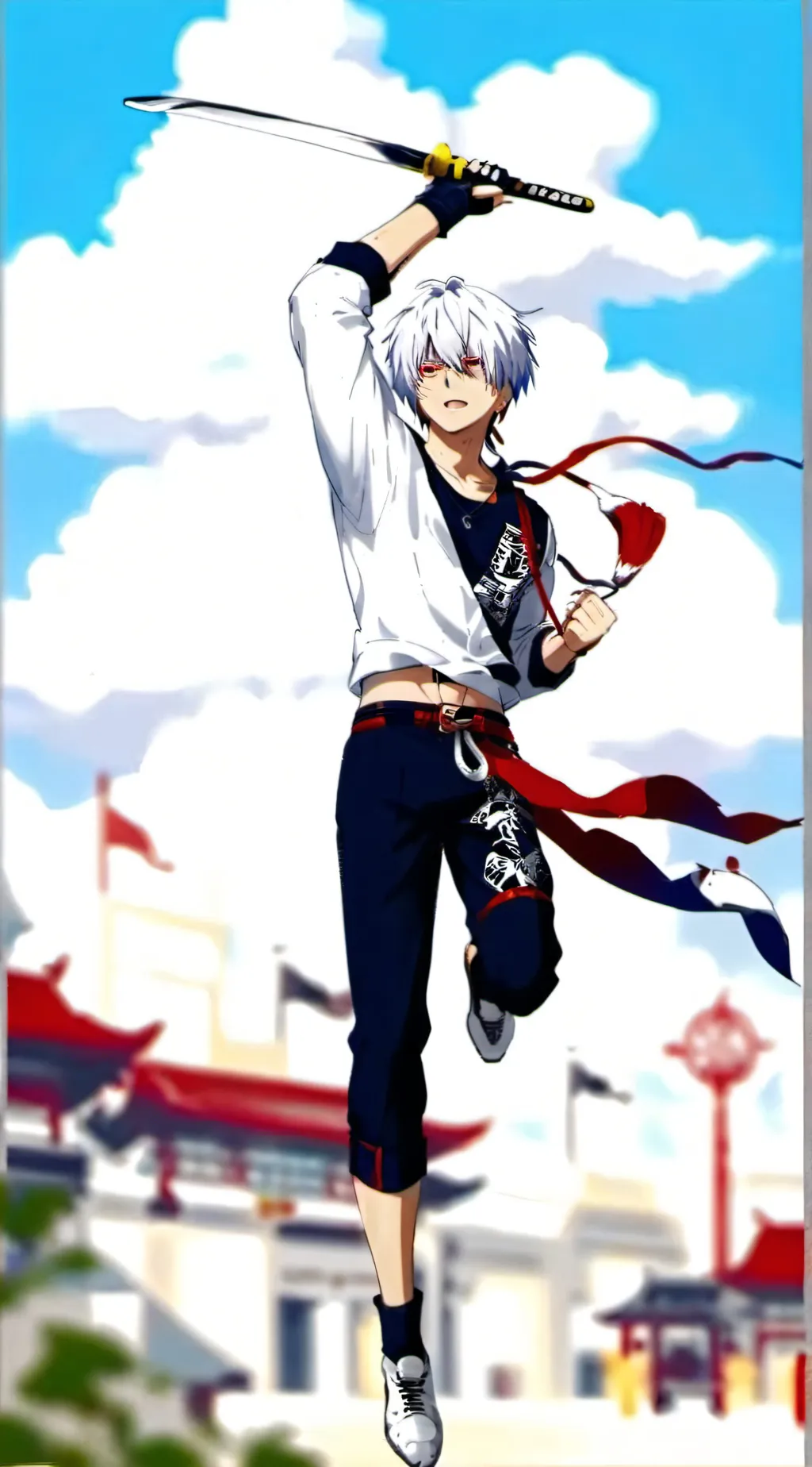 ai character: Shoto Todoroki background