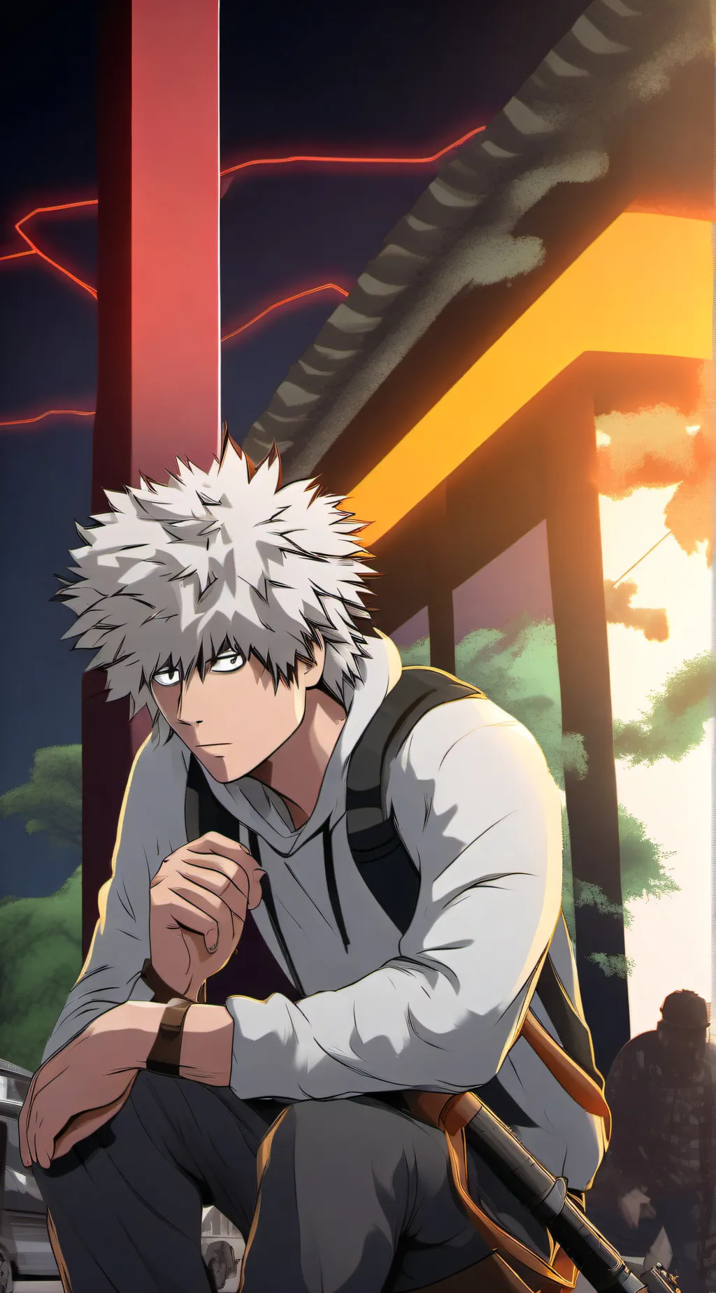ai character: Katsuki Bakugo background