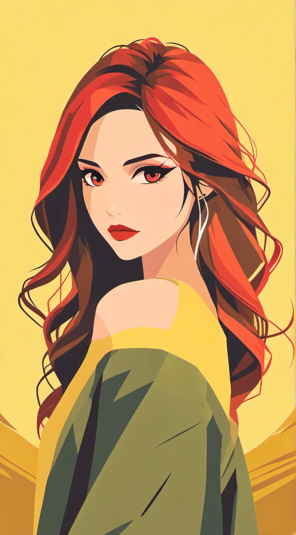 ai character: red background