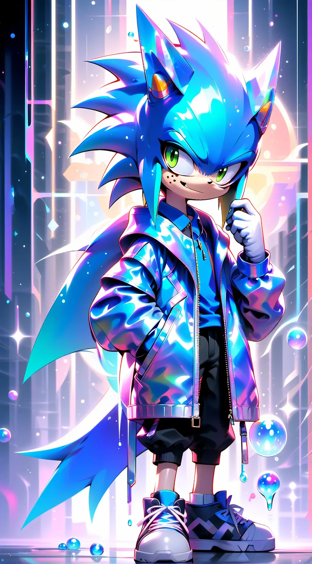 ai character: sonic  background
