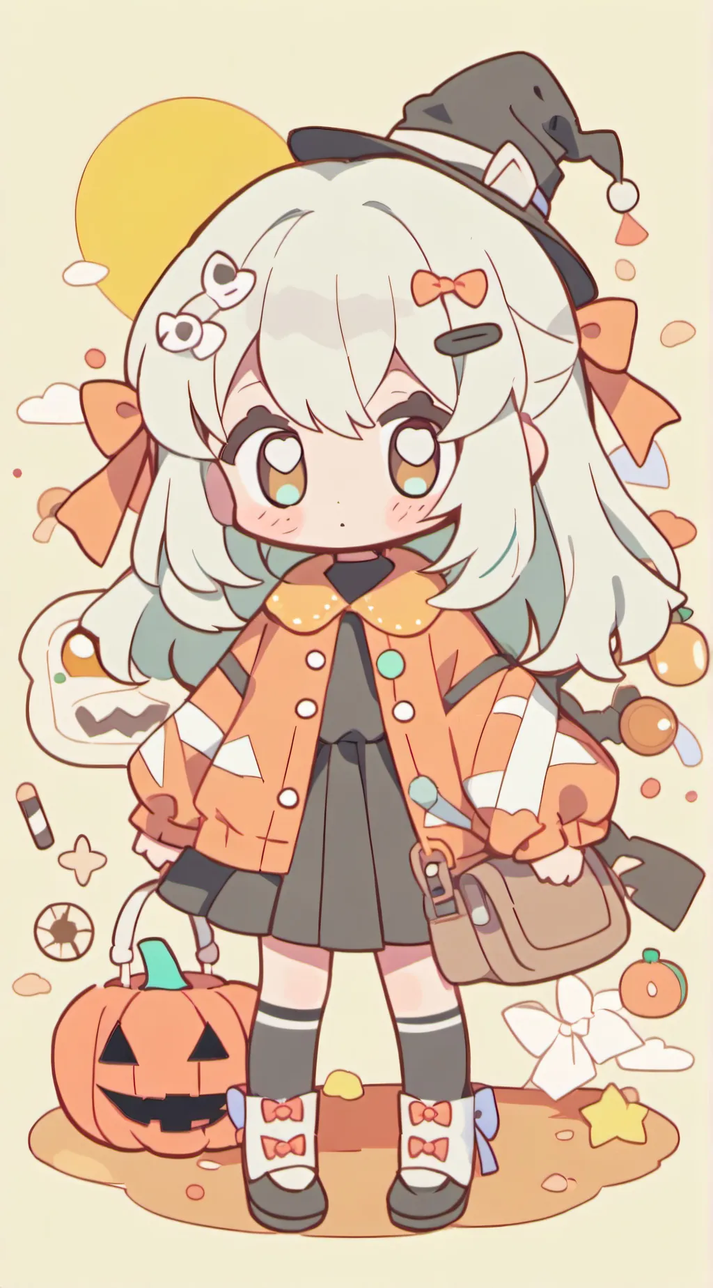 ai character: <<Hh Halloween>> background