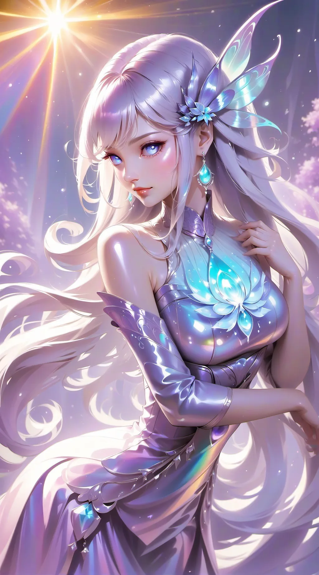 ai character: rose background