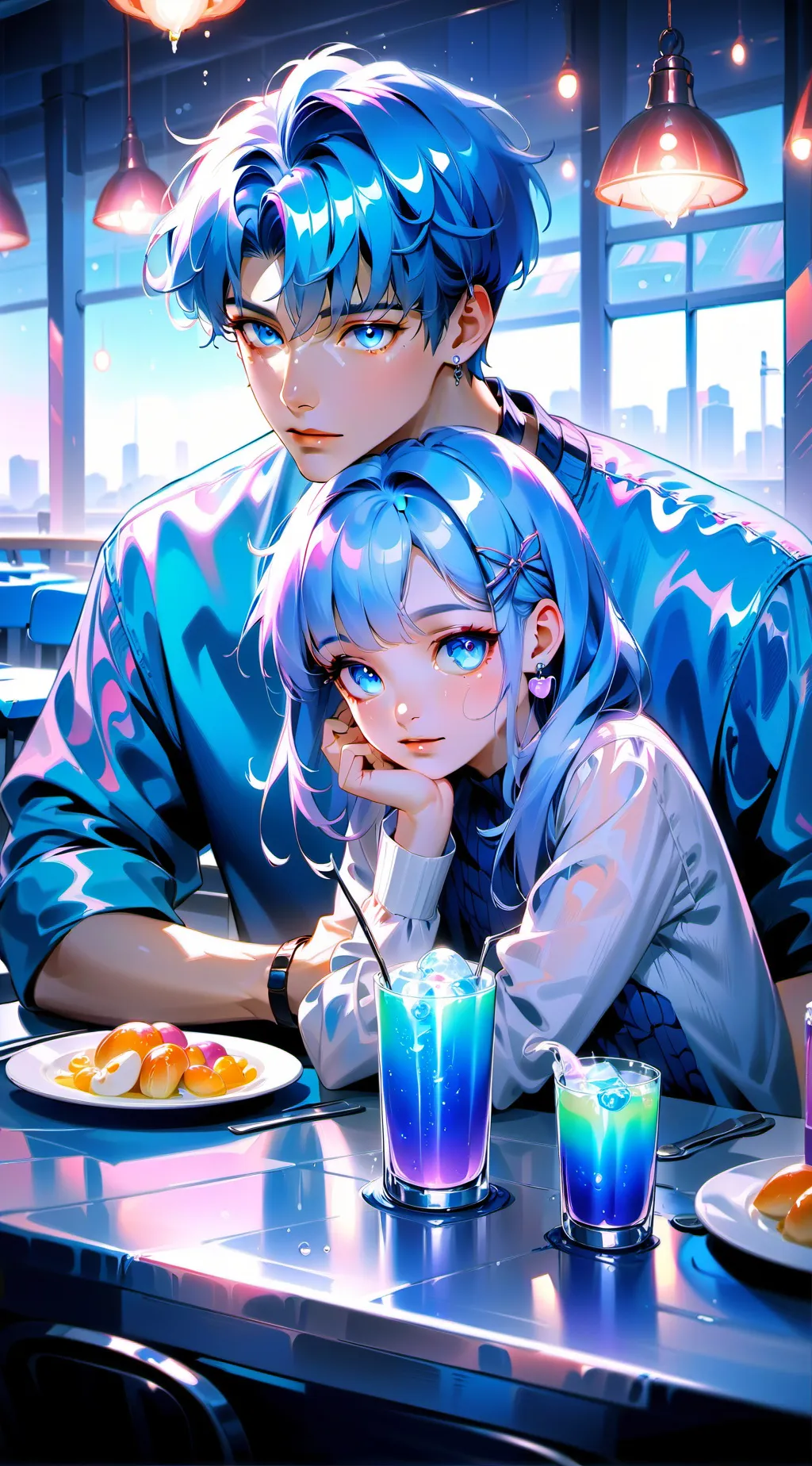 ai character: miko×mike background