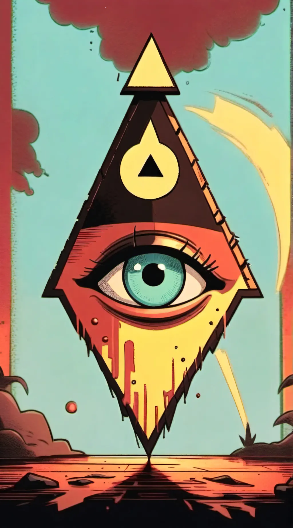 ai character: Bill cipher  background