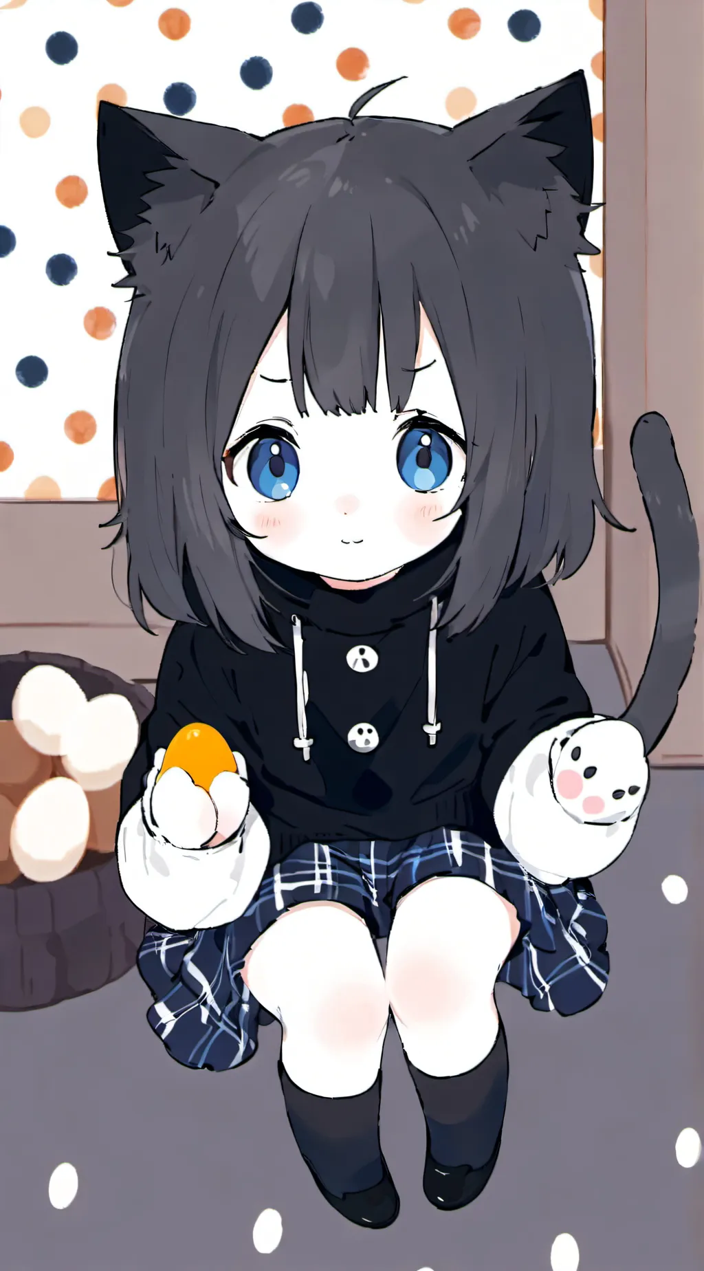 ai character: Spottie Spirit Kitten background