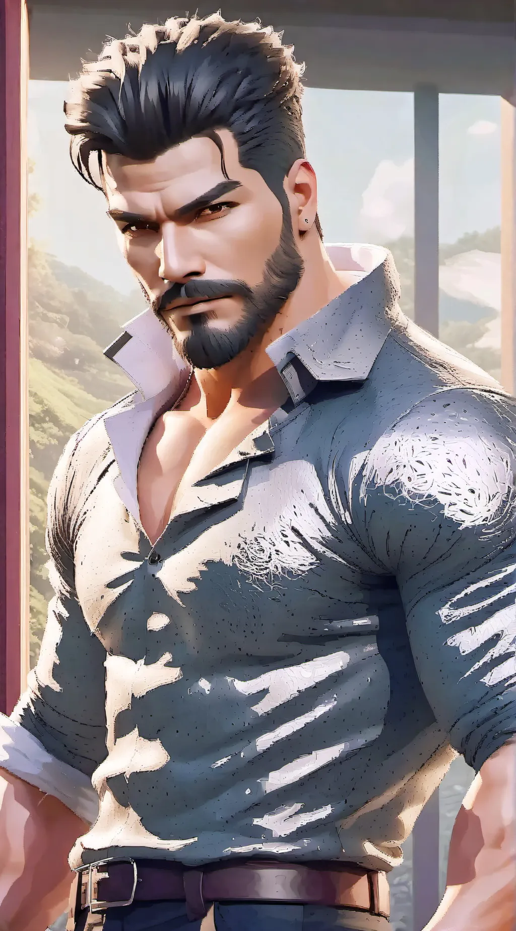 ai character: Arnold  background